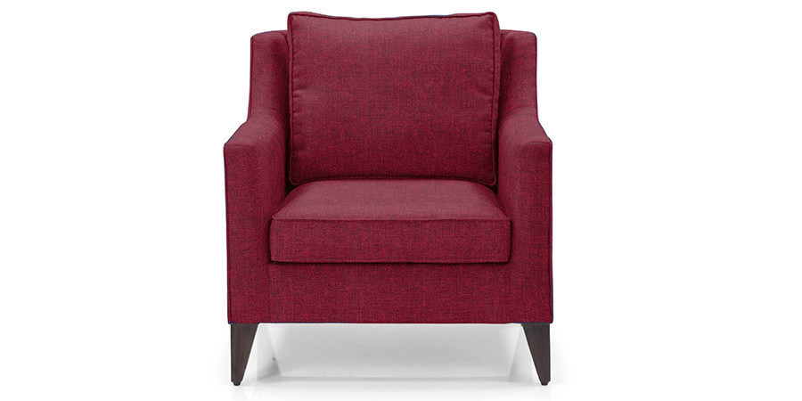 Fleming Fabric Sofa 3Seater (Maroon)